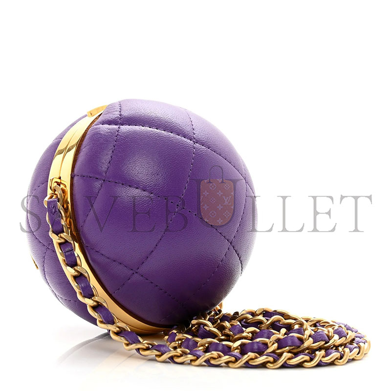 CHANEL 22 SPHERE MINAUDIERE QUILTED LAMBSKIN (9*9*9cm)